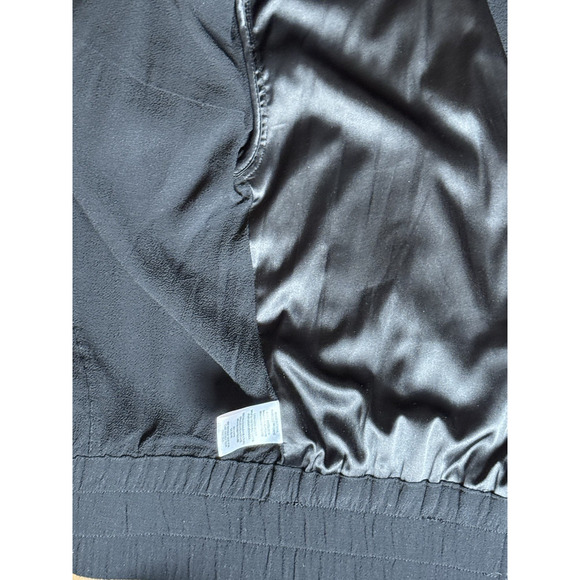 Helmut Lang Size SP Blaze Black Crepe Bomber Jacket Snap Front D Ring Sleeves - Picture 9 of 11